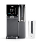 iSpring RCD100HCG Hot & Cold Countertop Reverse Osmosis System Alkaline Water Dispenser-Convenient Dual Pitchers: Incorporated with a dual-pitcher design, the reverse osmosis water filter countertop allows you to have filtered water available at your fingertips or stored in the fridge while the other remains operational in the system. It ensures continuous access to fresh, filtered water without the need for frequent refills