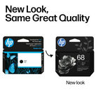 HP 68 Black Original Ink Cartridge-Exceptional performance: Updated  G5 technology combines with a new black ink formula for consistent printing over the life of the cartridge, delivering exceptional prints every time