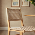 Modway Tindra Woven Dining Chairs 2-Piece Set - Natural-Curved Open Back Profile