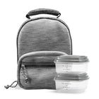 Fit + Fresh Kamden Machine-Washable Lunch Kit - Charcoal Heather-Premium Material: This lunch bag for kids is made of soft protective neoprene material, which is thick, waterproof, non-toxic, PVC-free and food safe - neoprene is self insulating to keep your food warm or cold
