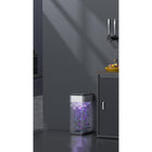 Elpheco TwinLid Stainless Small Sensor Garbage Can - 9.5L - Silver-Supports both manual and automatic lid opening modes