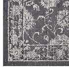 Modway Kazia Distressed Floral Lattice Area Rug - 5 ft W x 8 ft L - Dark Grey/Ivory-100% Polyester Microfiber