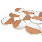 Zuo Cycle Round Mirror - Gold/Walnut-3 year limited warranty