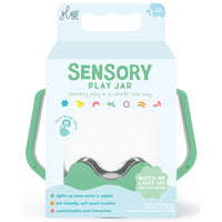 Glo Pals Sensory Jars - Lucky Charm Teal-Water-activated jar cycles through 9 soothing colours