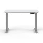 Humanscale EFloat Go 2.0 Sit/Stand Table - 24" x 48" - White Laminate Surface/Silver Base-Expandable frame accommodates work surfaces from 48"-72" wide and 24-30" deep. Adjustment is simple and streamlined