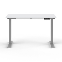 Humanscale EFloat Go 2.0 Sit/Stand Table - 24" x 48" - White Laminate Surface/Silver Base-Expandable frame accommodates work surfaces from 48"-72" wide and 24-30" deep. Adjustment is simple and streamlined