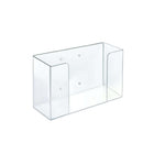 Azar Vertical 1-Compartment Glover Acrylic Dispenser - 5.75" H x 10.25" W x 3.625" D - Clear-Hanging Hardware is Included