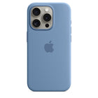 Apple Silicone Case with MagSafe for iPhone 15 Pro - Winter Blue-Model Compatibility: Apple iPhone 15 Pro
