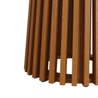 Modway Lane 31" Round Outdoor Teak Wood Bar Table - Natural-Assembly Required