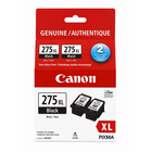 Canon PG-275XL Original Ink Cartridge Twin Value Pack - High Yield - Black - 2 Pack-For use with PIXMA TR4720, TS3720, TS3520