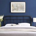 Modway Alessia Metal King Headboard - Black-Powder Coated Iron Construction