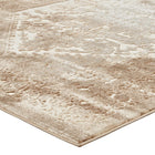 Modway Rosina Distressed Vintage Medallion Area Rug - 8 ft W x 10 ft L - Tan/Cream-Long-Lasting Material