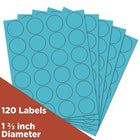 JAM Paper Round Circle Label Sticker Seals, 1 2/3 inch diameter, Blue, 3 Sets of 120 (147627037g)-Size: 1-1/2"