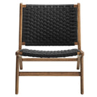 Modway Saoirse Woven Rope Wood Accent Lounge Chair - Walnut Black-7