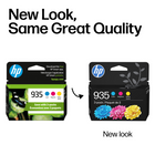 HP 935 Cyan, Magenta & Yellow Original Ink Cartridges, 3 Pack (N9H65FN)-HP Printer compatibility: HP Officejet 6812. HP Officejet Pro 6230, 6830, 6835.