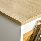 HOMCOM Modern Bar Table for Kitchen, Dining Room, Living Room - White-Material: Particleboard