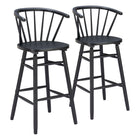 Zuo Stenger Barstool - Black - Set of 2-Ergonomic and supportive footrest