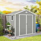 Outsunny 8' x 6' Garden Storage Shed - Grey-Two vents for good ventilation
