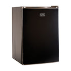 BLACK+DECKER 3.2 cu. ft. Freestanding Mini Fridge with Freezer - Black-Convenient Features: Reversible door and adjustable leveling legs ensure flexible placement that is perfect as a bedroom fridge, small fridge for office, dorm refrigerator, or a compact mini fridge