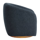 Modway Holland Swivel Chenille Fabric Armchair - Navy-Wood Frame Swivel Base