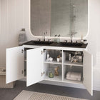 Modway Bryn 48" Wall-Mount Double Sink Bathroom Vanity - White/Black-Wall-Mount Design