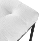 Modway Privy Black Stainless Steel Upholstered Fabric Dining Chair - Black/White-8