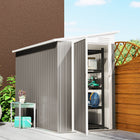 Outsunny 4' x 8' Steel Garden Storage Shed with Lockable Door & 2 Air Vents for Backyard-2 ventilation slots maintain interior dryness and freshness
