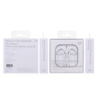 Basic Tech Wired In Earbuds with Volume Control And Mic - White-Built-In Microphone