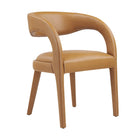 Modway Pinnacle Vegan Leather Dining Chair - Tan - 2 Pack-Weight Capacity: 330 lbs.