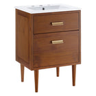 Modway Cassia 24" Bathroom Vanity - Natural/White-Assembly Required