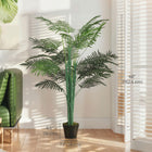 Outsunny 5' Artificial Tropical Palm Tree with Lifelike Leaves - Green - 2 Pack-A stable nursery pot provides a stable base 