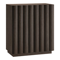 Hudson&Canal Molly Rectangular Fluted Accent Cabinet - 28" W - Brown Oak-Modern transitional design for your home office, bedroom, or living spaces