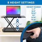 Mount-It! Adjustable Standing Keyboard and Mouse Platform - Black-Weight Capacity: 11 lb