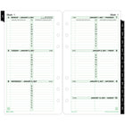 Day-Timer 2027 Original Weekly Planner Refill Portable Size - 6-3/4" x 3-3/4" - English-Soft Day-Timer green borders make these refills properly business-like but pleasing to the eye
