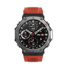 Amazfit T-REX 3 Smartwatch - Lava-Large, Bright Display: The AMOLED display can reach peak brightness of 2,000 nits. read your maps and workout data easily in any light. Night mode reduces eye strain in the dark, and Glove Mode keeps the screen responsive when wearing 2mm thick gloves