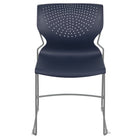 Flash Furniture HERCULES Series Navy Full Back Stack Chair with Grey Powder Coated Frame-Set of 5 Multipurpose Stack Chairs