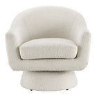 Modway Astral Boucle Fabric Swivel Chair - Ivory-7