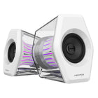 Hecate G2000 Pro 2.0 RGB BT Virtual 7.1 Surround Sound Gaming Speakers with 64W Peak Power and TempoFlow Light - White-Custom-designed 3-inch large-diameter full-range drivers, paired with a digital amplifier for robust power and deeper bass. Featuring dual neodymium iron-boron magnets, it delivers exceptional clarity and depth across high, mid, and low frequencies, creating a balanced sound experience for entertainment and gaming