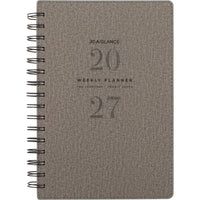 AT-A-GLANCE 2027 Signature Small Weekly/Monthly - 8-½" H x 6" W - Gray Cover - Bilingual-13 months: January 2027 - January 2028