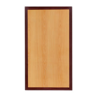 Flash Furniture 24" x 30" Rectangular 2-Tone High-Gloss Cherry Resin Table Top with 2" Thick Mahogany Edge-Restaurant Dining Table Top