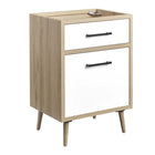 Modway Maverick 24" Bathroom Vanity Cabinet Sink Basin Not Included - Oak/White-Modern 24" Bathroom Vanity Cabinet