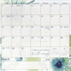 DateWorks - 2026 Calendrier Mural Magnétique Familial 16 Mois - 12 po x 12 po - Chanson Murmurée - Anglais -16 pages mensuelles détachables avec section de notes pour Septembre 2024 à Décembre 2025