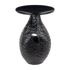 Zuo Piho Side Table - Black-Painted Mango Wood round shape tabletop