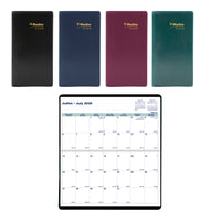 Blueline 2026 18-Month Monthly Pocket Planner - 6-1/2" x 3-1/2" - Assorted Colours - Bilingual-18-Month: July 2025 to December 2026