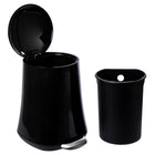 Truu Design 5L Elegant Flared Premium Trash Can - 13.5" - Black-5L in volume