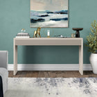 Hudson&Canal Lawrence 55"W Console Table - Alder White-Features easy assembly