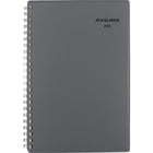 AT-A-GLANCE 2026 Traditional Weekly/Monthly Planner - 8" H x 5" W - Grey - Bilingual-12 months tabbed: January 2026 - December 2026