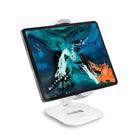 ShoppingAll Short Adjustable Tablet Stand - White-Sturdy aluminum metal base and arm