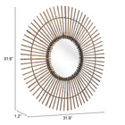 Zuo Dimond Mirror - Gold-7