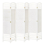 HOMCOM 6 Panel Room Divider for Home Office - White-This room divider is ideal for creating personal space or dividing larger rooms
